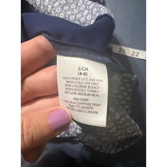 Time And Tru Blue Spaghetti Strap Dress S (4-6) Beachy Boho vacation Resort Crui - Picture 4 of 10